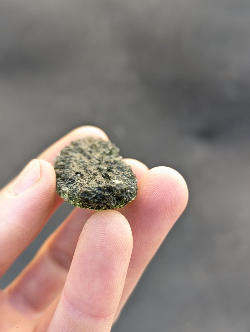 Bohemian Moldavite – Dobrkovská Lhotka-Parýz | 18.63 g | Apple Green Spiky Biscuit Collector Specimen