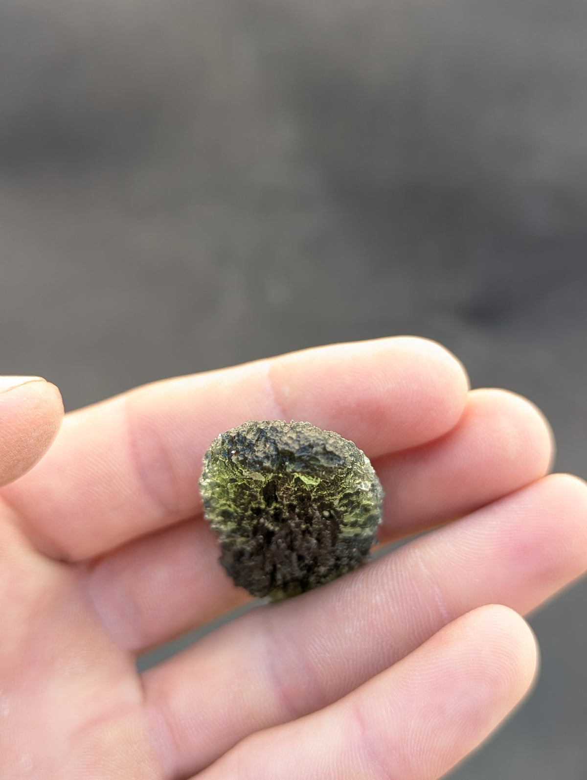 Bohemian Moldavite – Dobrkovská Lhotka-Parýz | 18.63 g | Apple Green Spiky Biscuit Collector Specimen