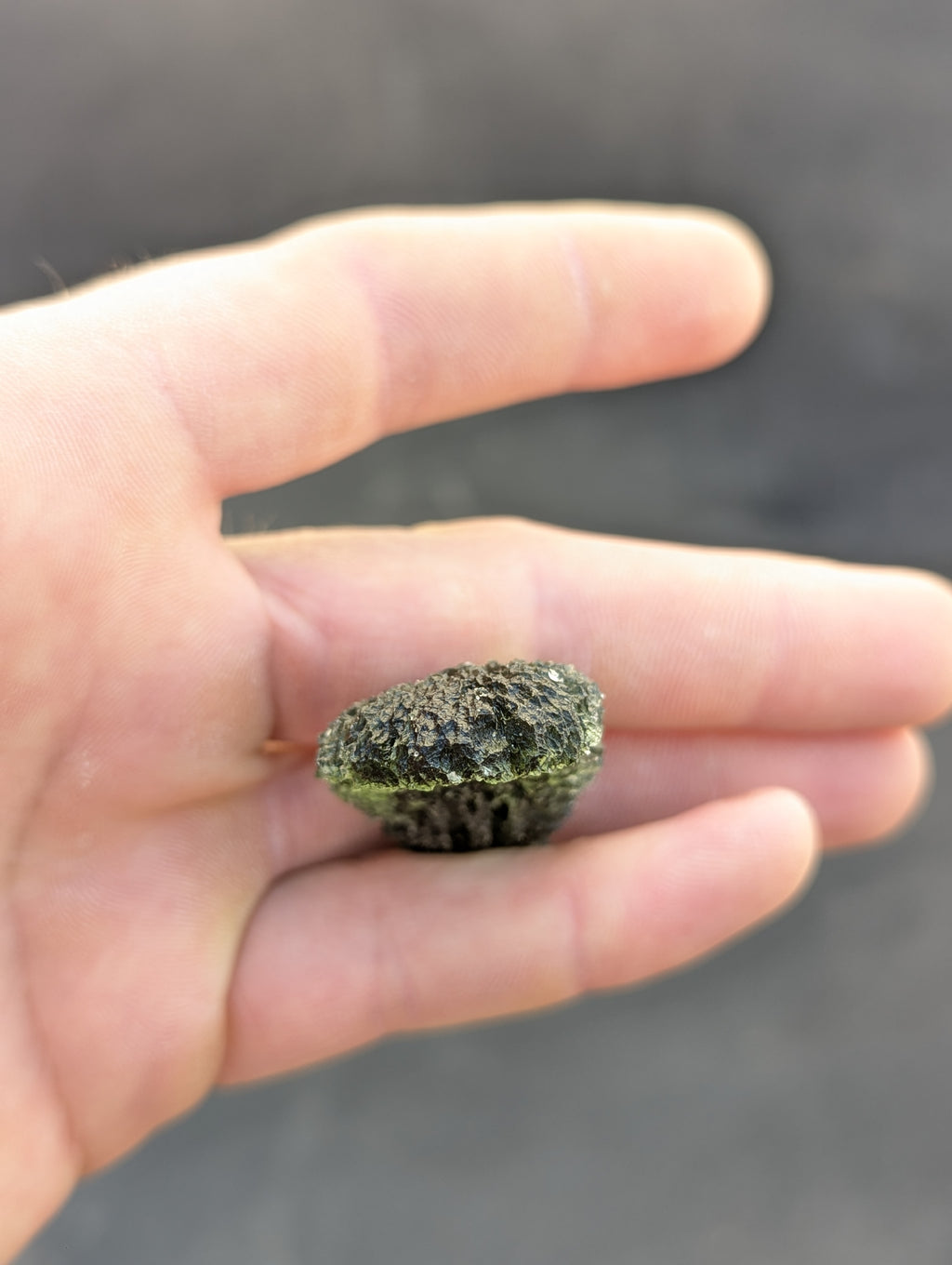 Bohemian Moldavite – Dobrkovská Lhotka-Parýz | 18.63 g | Apple Green Spiky Biscuit Collector Specimen