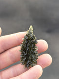 Bohemian Moldavite – Besednice Ježkovna | 19.44 g | Spiky Sculpture with Lechatelierite