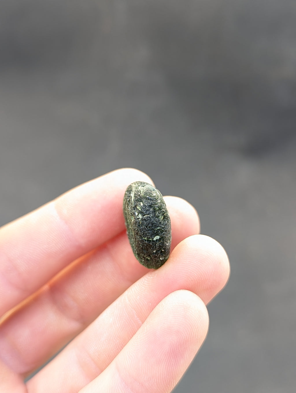 Bohemian Moldavite – Jankov | 9.54 g | Apple Green Disk-Shaped Specimen