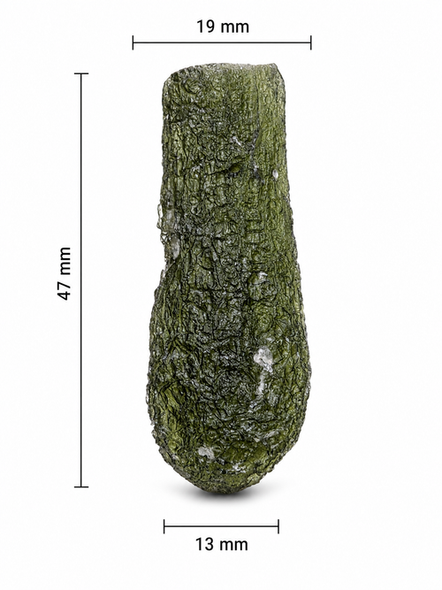 Bohemian Moldavite – Jankov | 15.62 g | Drop-Shaped Collector Specimen