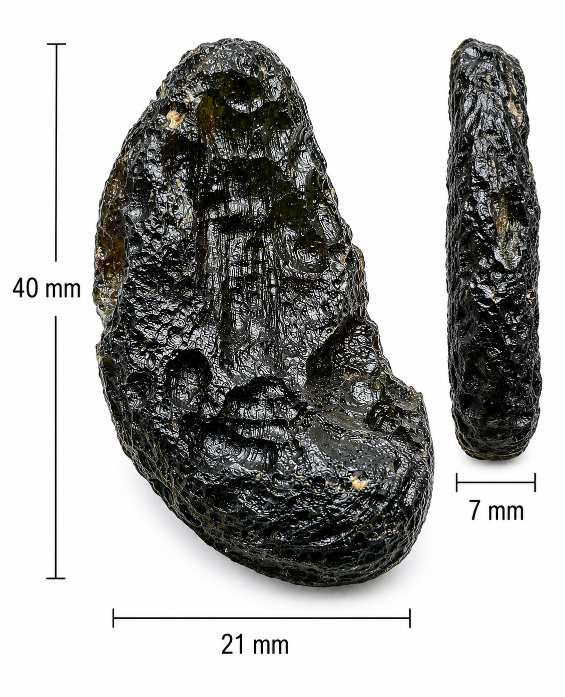 Natural Moldavite - Něchov - 8.57g