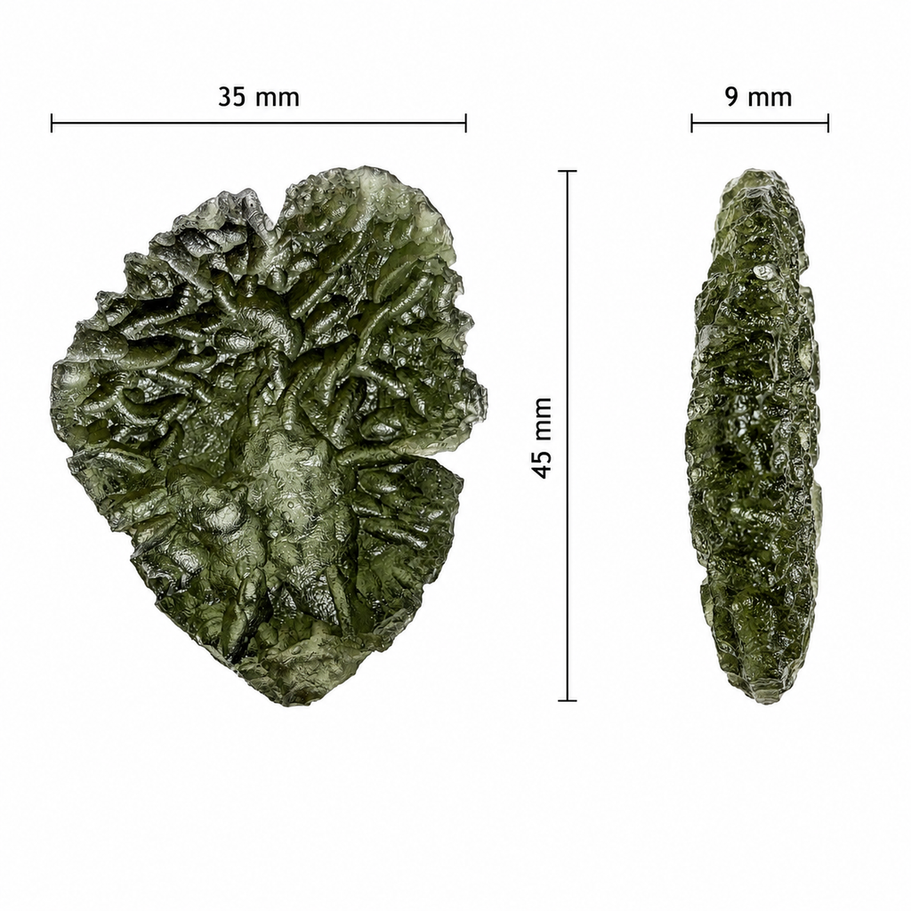 Natural Moldavite - Besednice Ježkovna - 13.11g